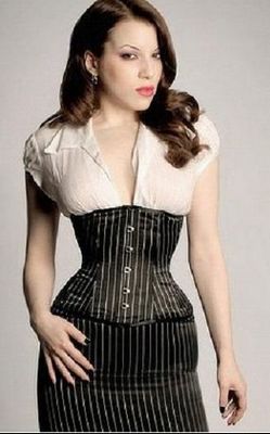 Белый Полосатый Талия Обучение Черный Подгрудный Корсет Cincher
